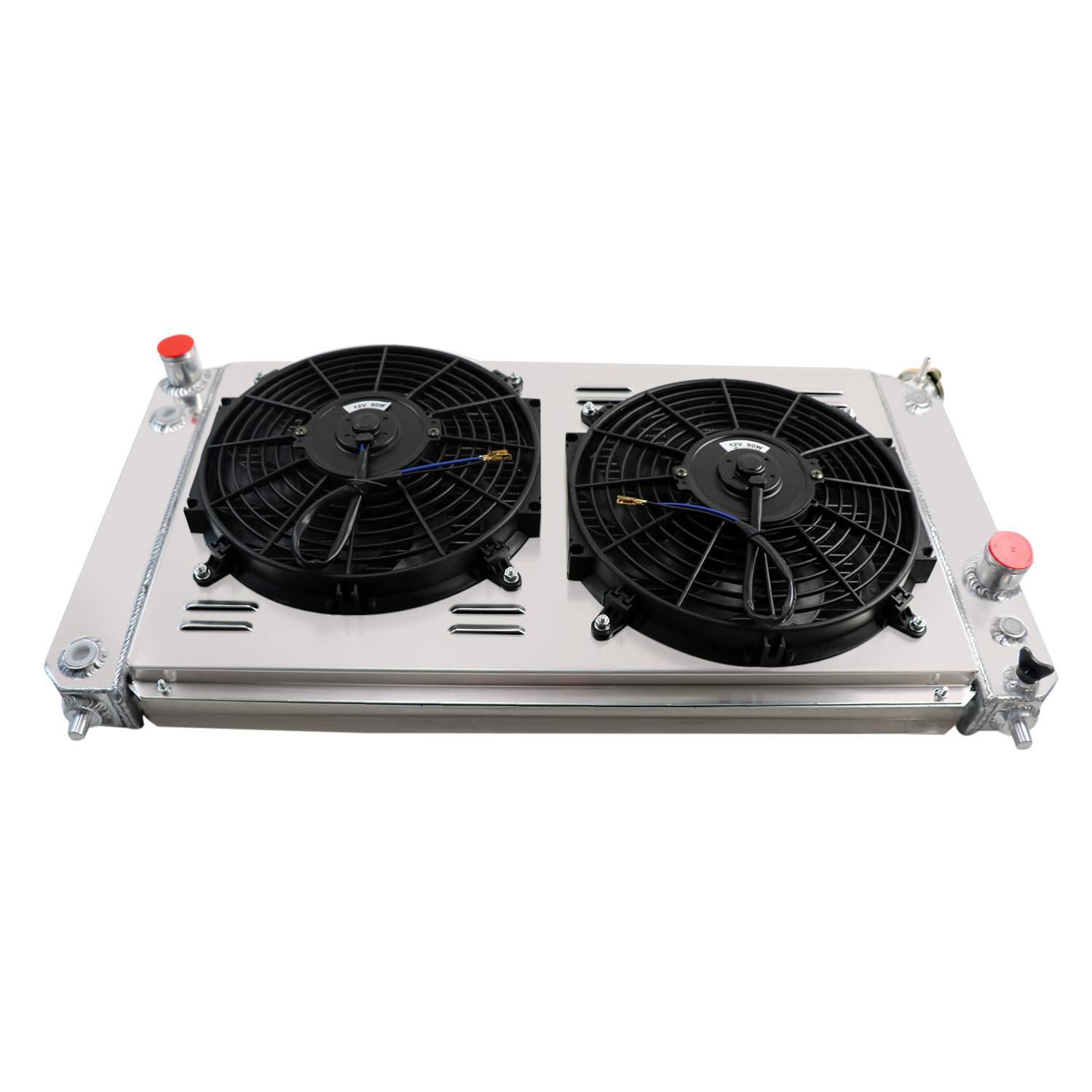 1994-2005 Chevy Blazer S10 GMC Sonoma Jimmy Isuzu Hombre 4.3L V6 Aluminum CU1826 Radiator - 3 Row Core with Shroud Fan Relay Kits - Perfect for Engine Cooling & Off-Road Adventures