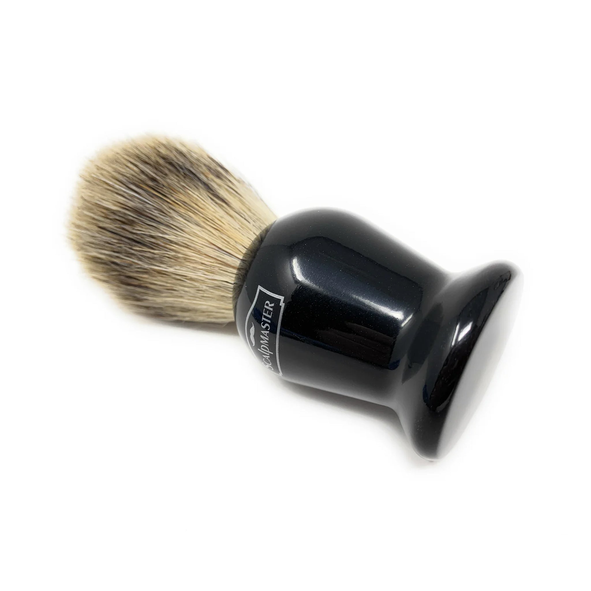 Premium Scalpmaster Boar & Badger Hair Shaving Brush with Black Handle (SB-17) - Perfect for Wet Shaving, Grooming Kits & Luxury Men's Skincare Routine