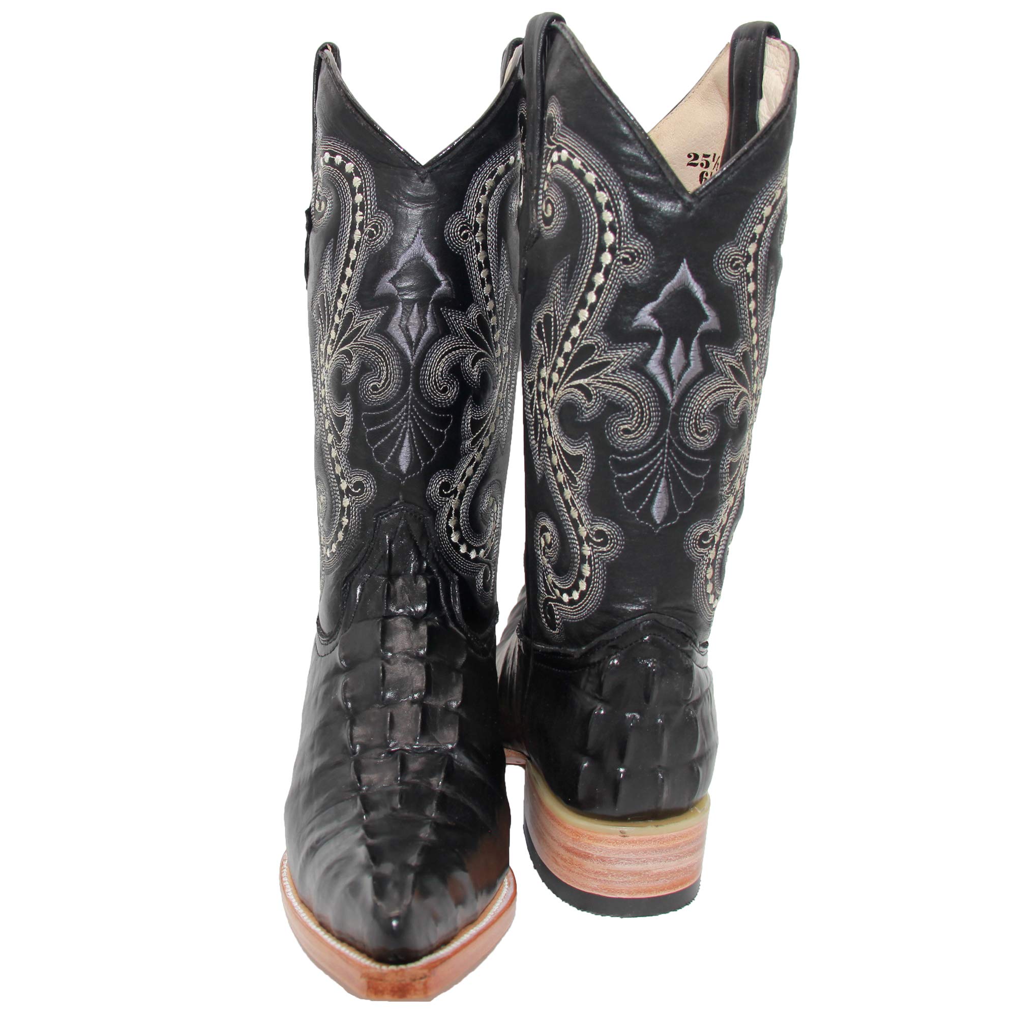 **Men's Crocodile Print Leather Cowboy Boots – Western Snip Toe Style for Rodeo, Country Music & Outdoor Adventures**