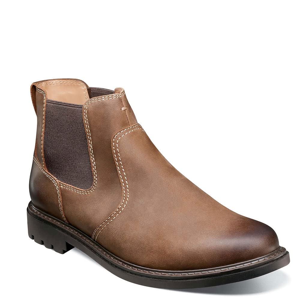 Florsheim Men's Field Plain Toe Gore Boot - Waterproof Leather Work Boots for Outdoor, Hiking & Casual Wear