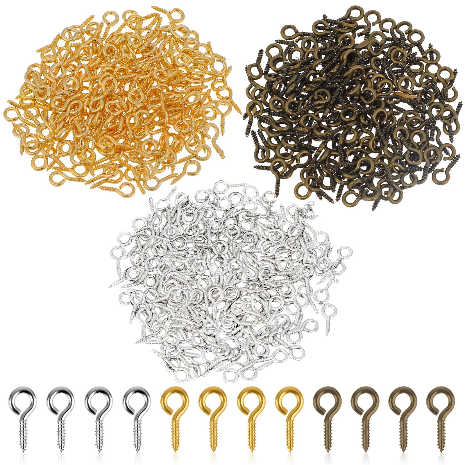 Small Eye Screws 600pcs 5x10mm Jewelry DIY Hooks - for Jewelry Making & Arts DIY