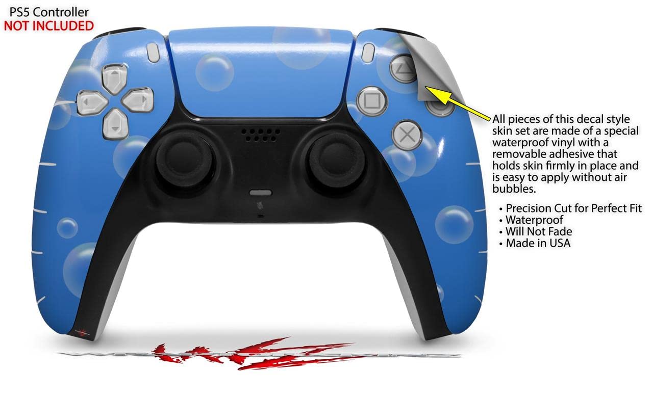 Sony PS5 DualSense Skin Wrap - Bubbles Blue for Gaming Protection