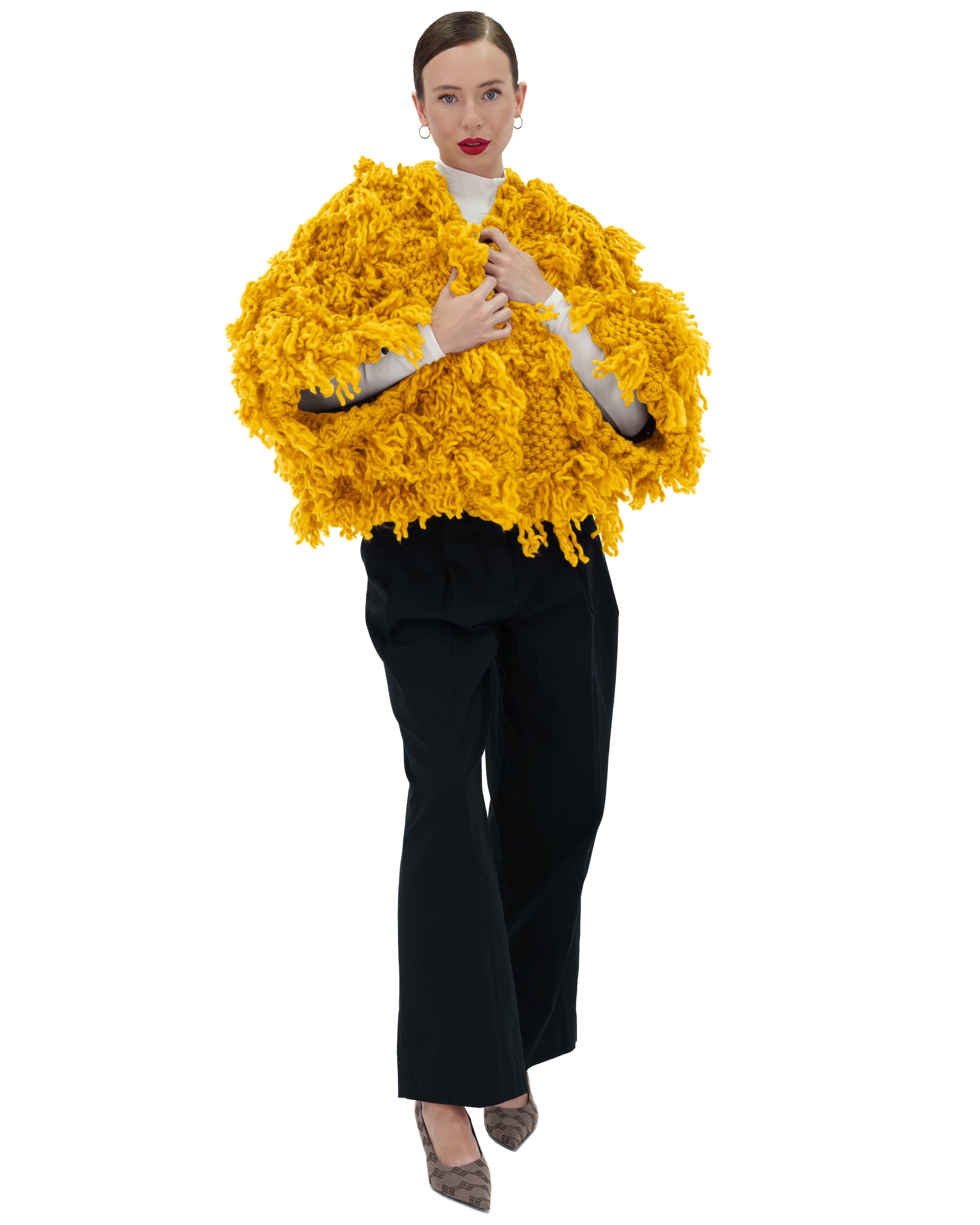 Women's Soft Fur-Like Cardigan - Cozy Winter Knit Sweater for Casual Wear, Office & Lounge