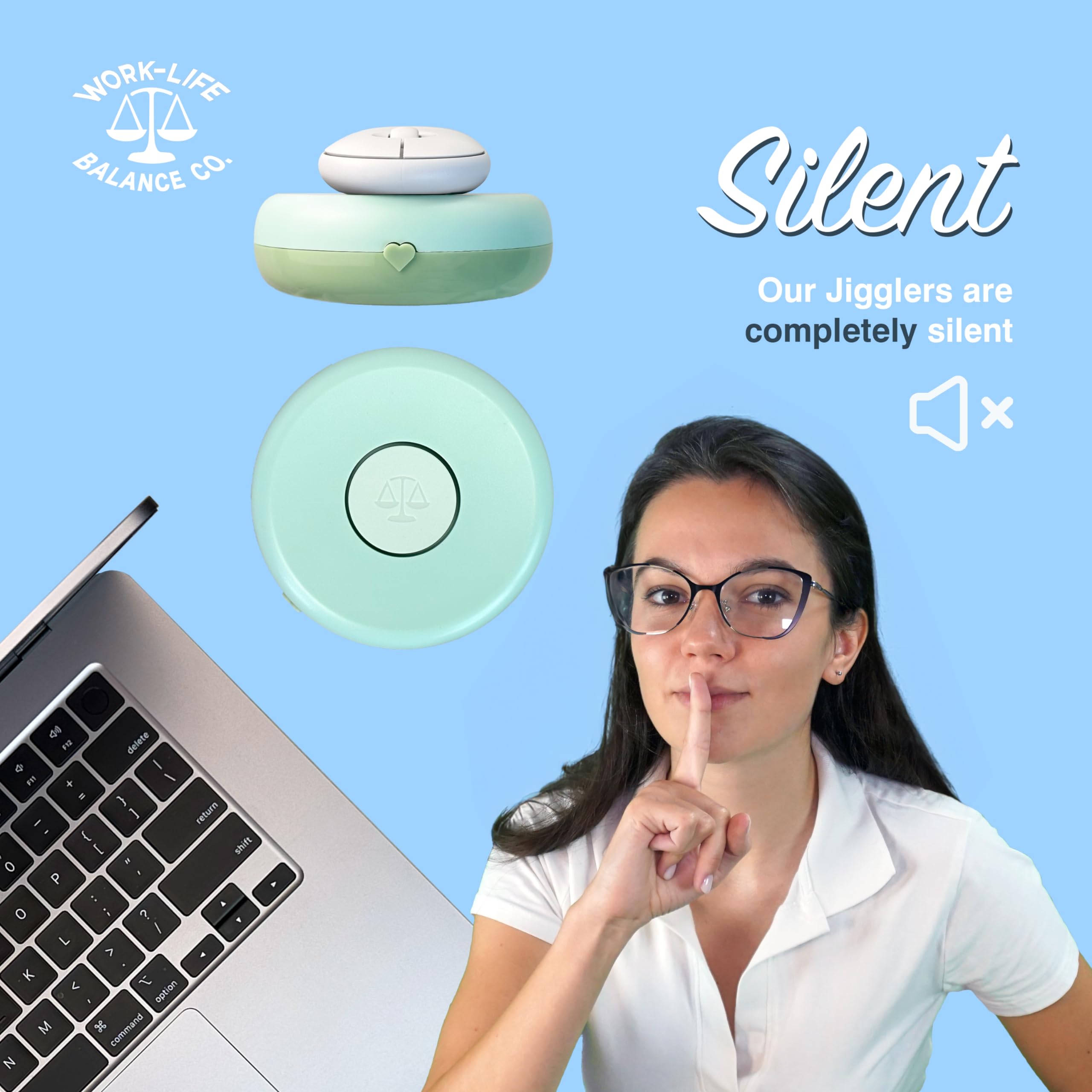 Undetectable Mechanical Mouse Jiggler - USB-Free & Software-Free Mouse Mover for PC/Mac - Keeps Computer Active & Prevents Sleep - Wireless Design with 12-18 Month AA Battery Life - Perfect for Remote Work, Online Meetings & Overnight Downloads (Fiji)