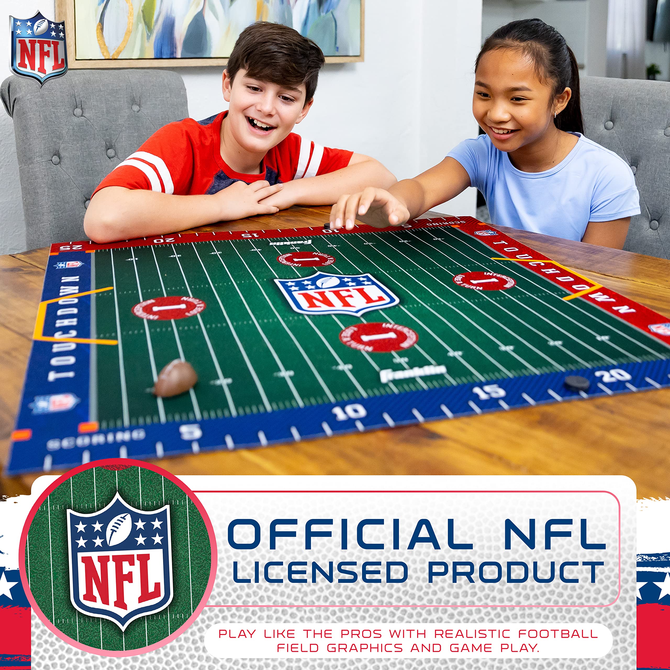 Franklin Sports NFL Football Slide Table-Top Game - Classic Paper Football Game for Kids & Adults - Fun Family Game Night & Office Desk Entertainment