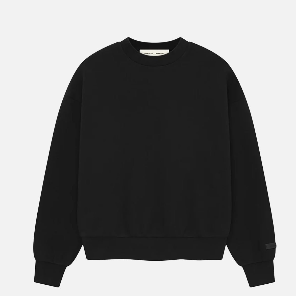 Classic Crewneck Sweatshirt for Men & Women - Jet Black - Soft Cotton Blend - Casual Comfort Wear for Everyday, Gym & Lounge