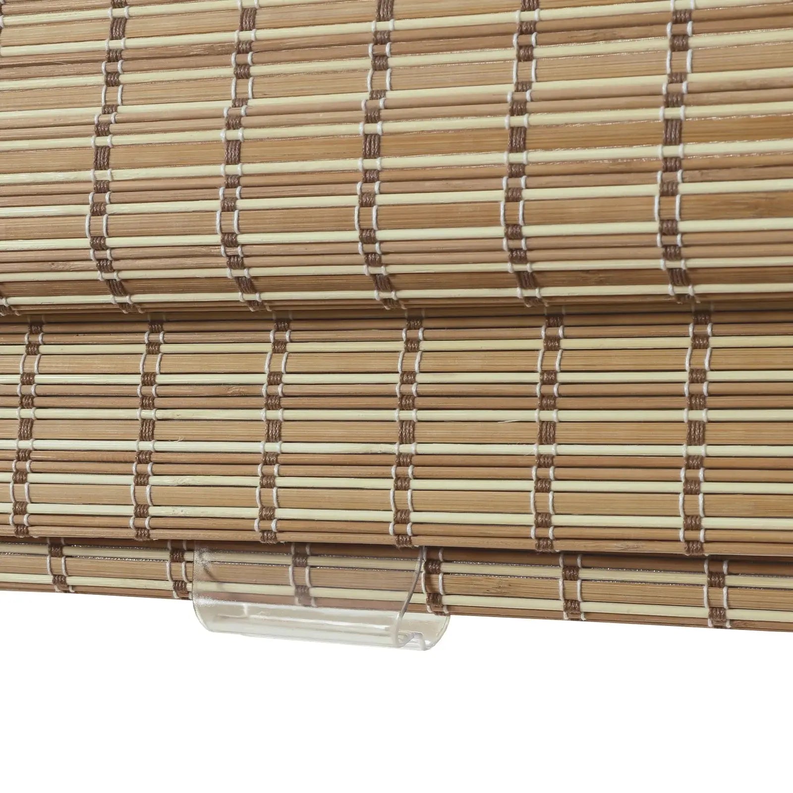Stylish Sybil Bamboo Roman Shade in Dark Khaki - Natural Window Treatment for Living Room & Bedroom
