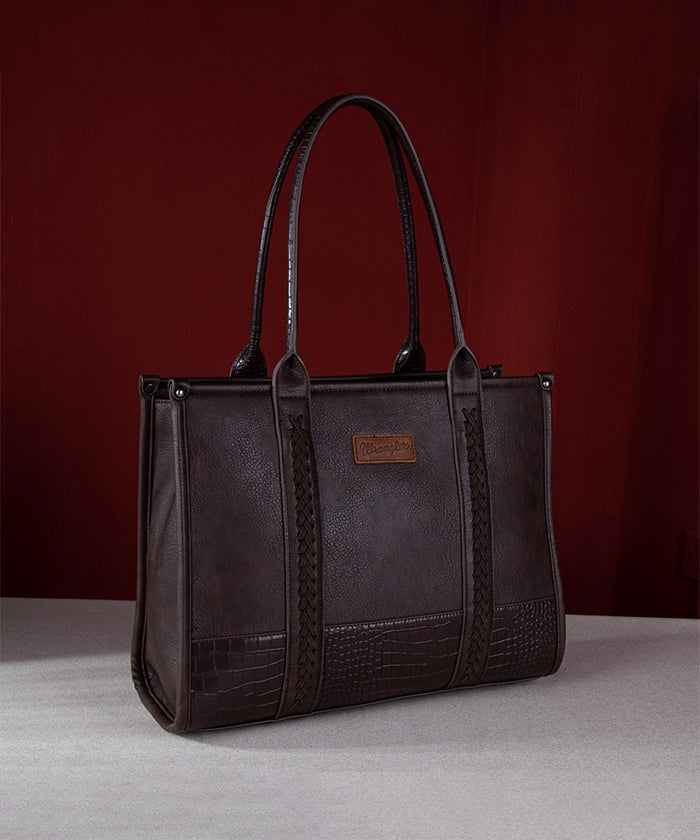 Wrangler Cow Print Crossbody Tote Bag for Women - Stylish Western Handbag for Everyday Use, Shopping & Travel