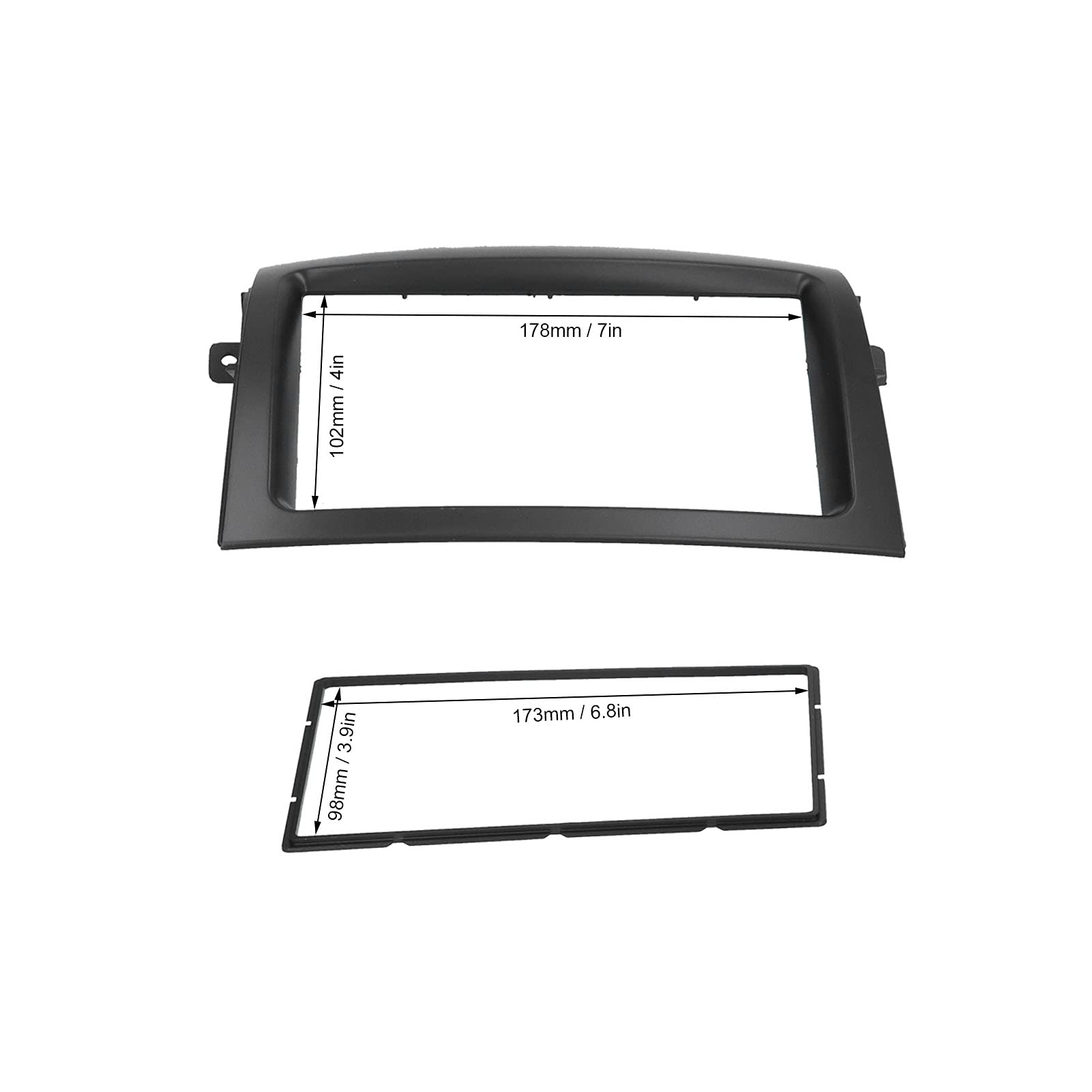 Qiilu 2Din Stereo Radio Fascia Panel - Universal Fit for 2004-2010 Car Models | DVD Navigation Frame Trim Kit | Perfect for Car Audio System Upgrades & Dashboard Customization