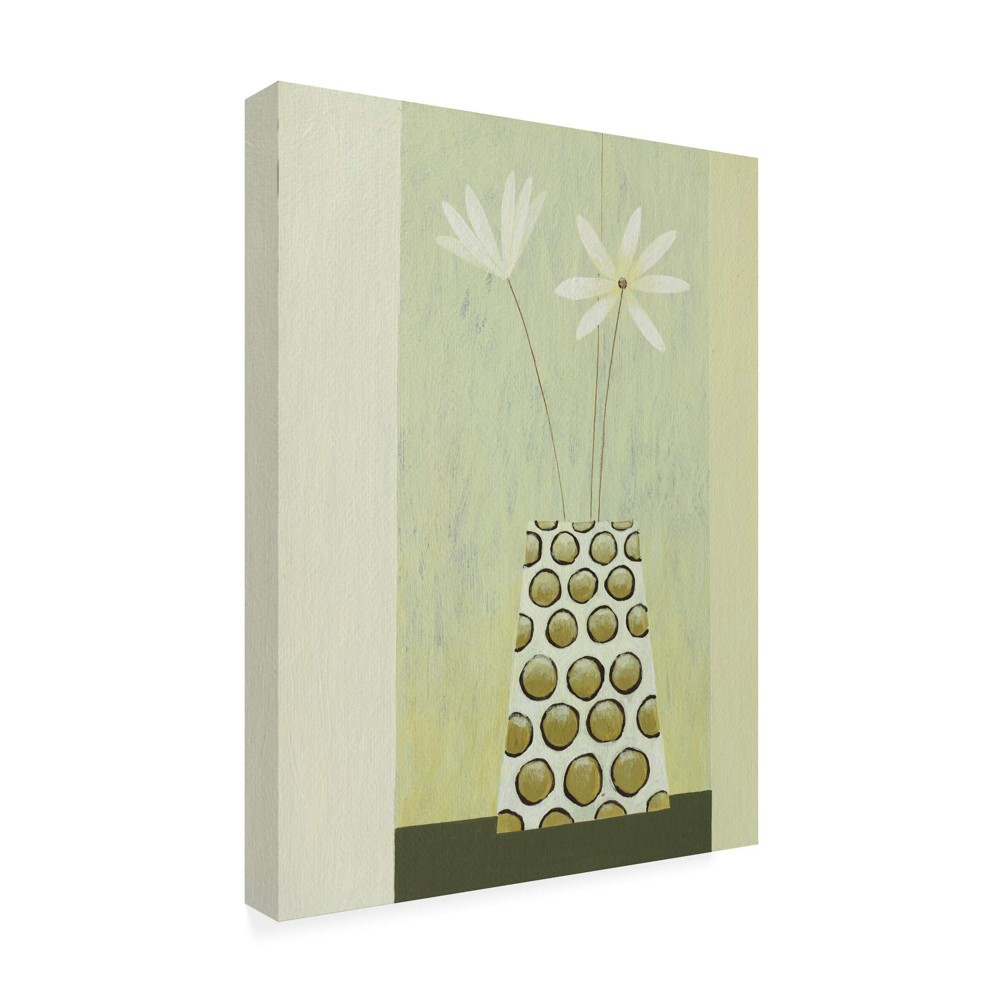 Pablo Esteban Flowers in a Beveled Vase Art Print - 24x32 Inch Floral Wall Decor - Premium Trademark Fine Art for Living Room, Bedroom & Office