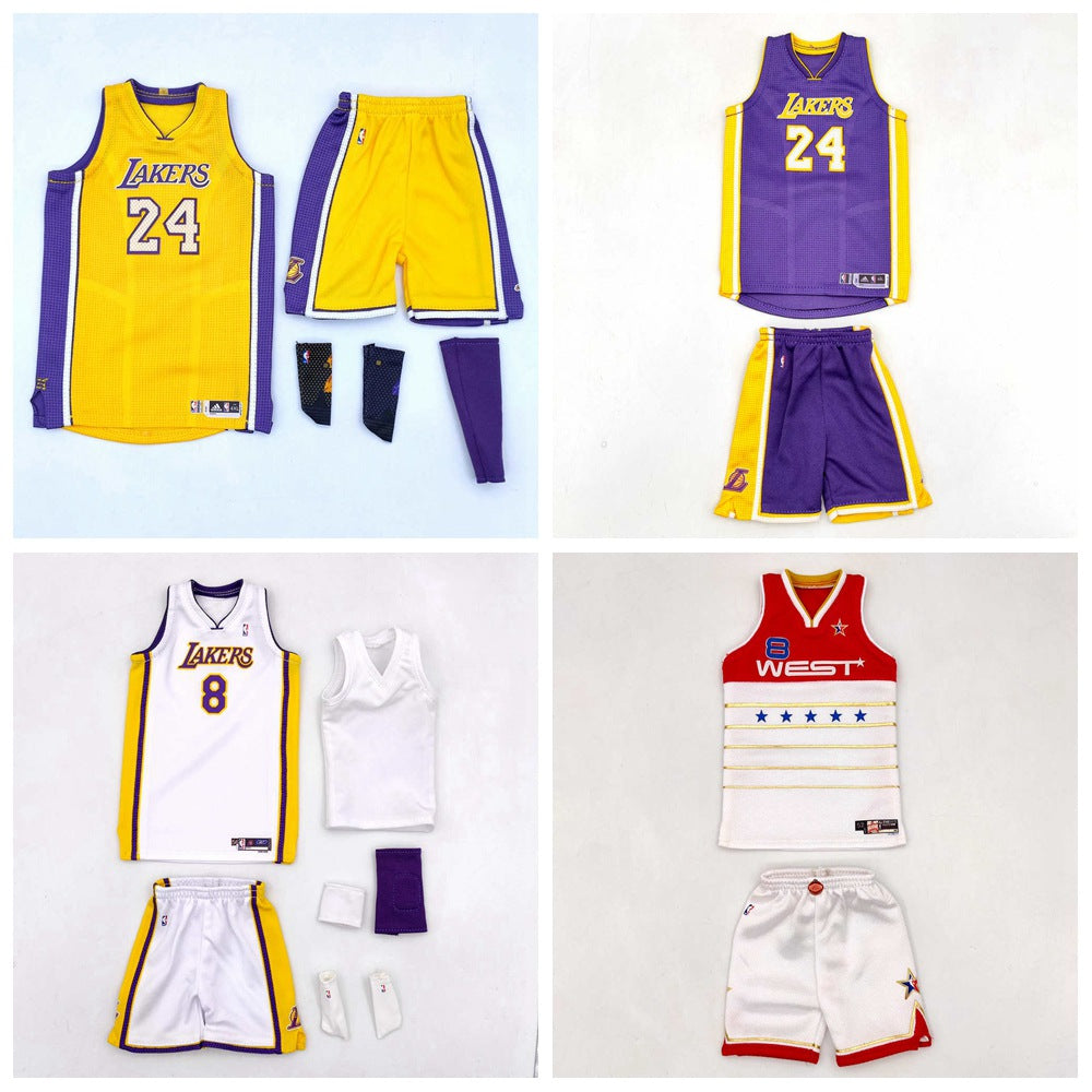 Custom 1:6 Scale Kobe Bryant Los Angeles Lakers NBA Jersey for Enterbay Action Figures - Perfect for Collectors and Basketball Fans Display