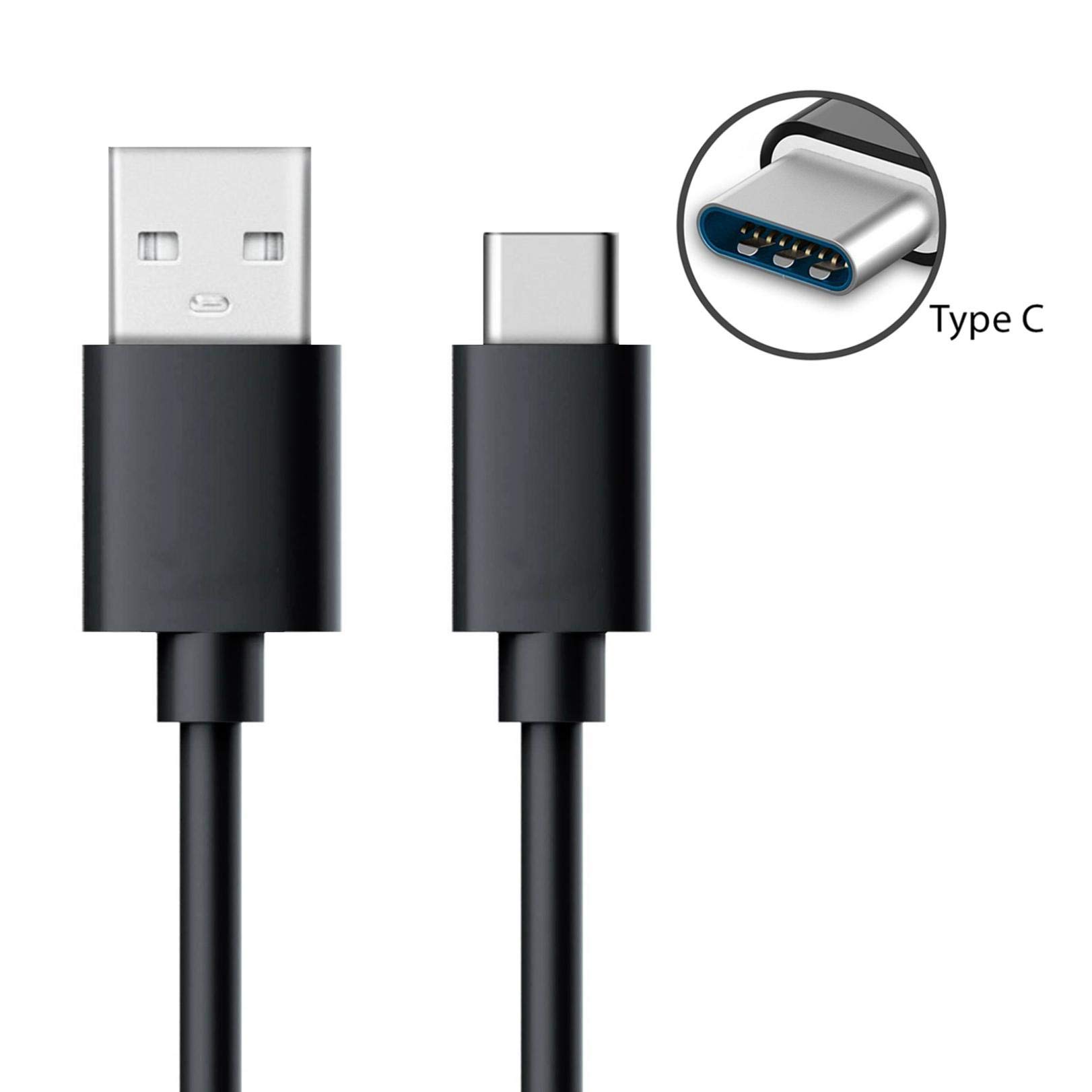 3ft USB-C to USB-C Fast Charging Cable - PD Compatible, High-Speed Sync & Power Wire for OnePlus Nord N100/N10 5G - Perfect for Home, Office & Travel Charging (Black)