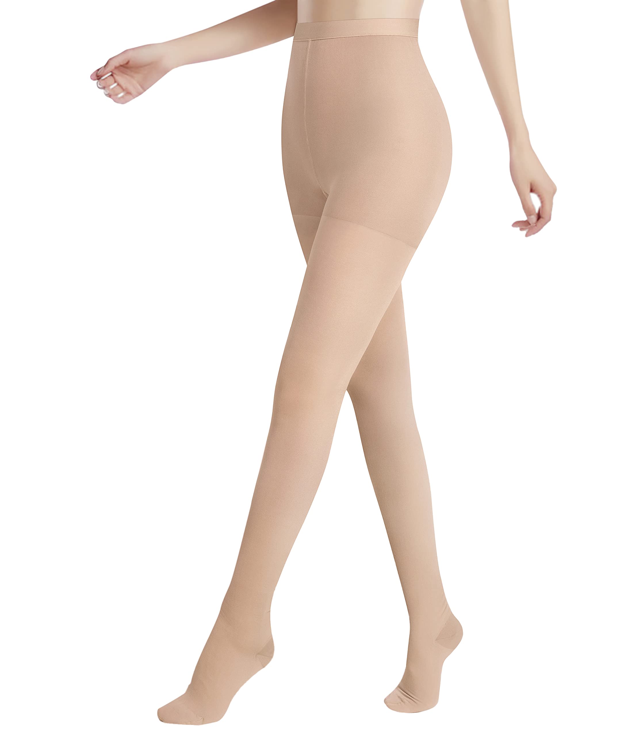20-30 mmHg Medical Compression Pantyhose for Women - Waist High Support Stockings for Swelling, Edema & Varicose Veins Treatment | Perfect for Pregnancy, Travel & Long Work Shifts