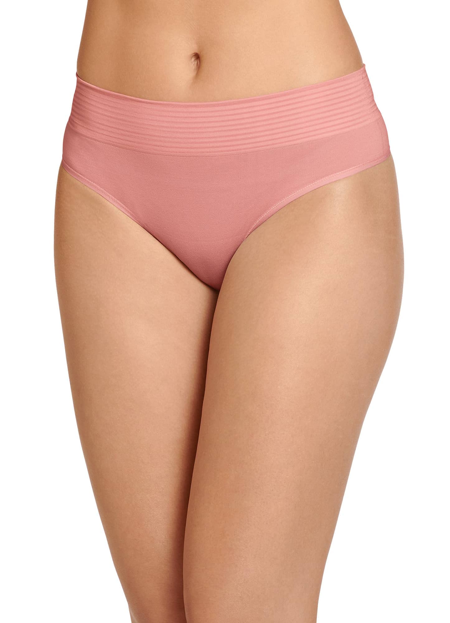 Jockey Women's Seamless Thong Underwear - Natural Beauty Collection, Rose Wine Color | Comfortable No Show Panties for Everyday Wear & Special Occasions
