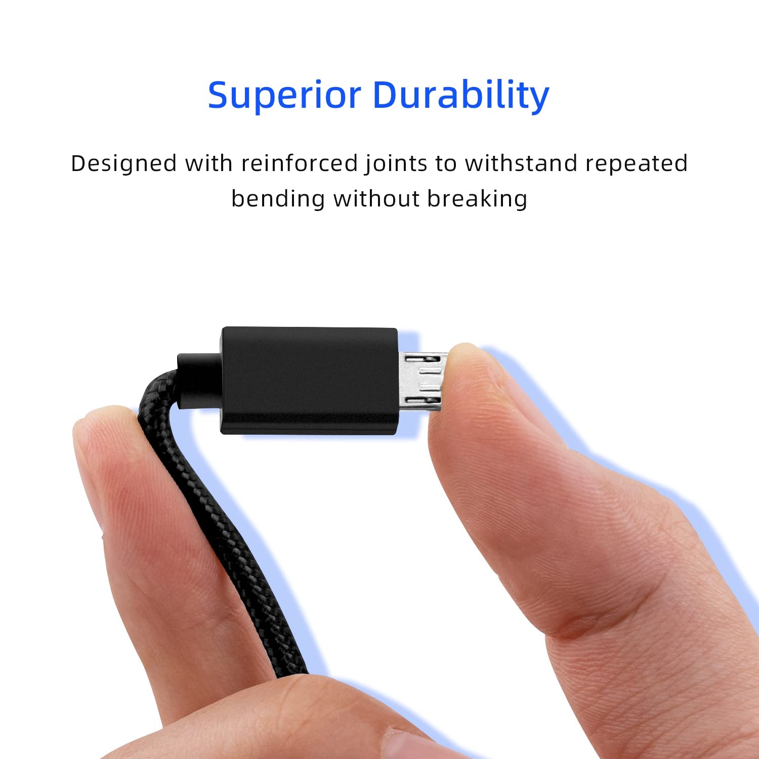 Mcbazel Replacement Micro USB to USB Charging Cable for Logitech G633 G633s G635 G533 G933 G933S Gaming Headsets & PS4 Controller - 6.6FT/2M Durable Audio Cable - Perfect for Gaming, Streaming & Charging