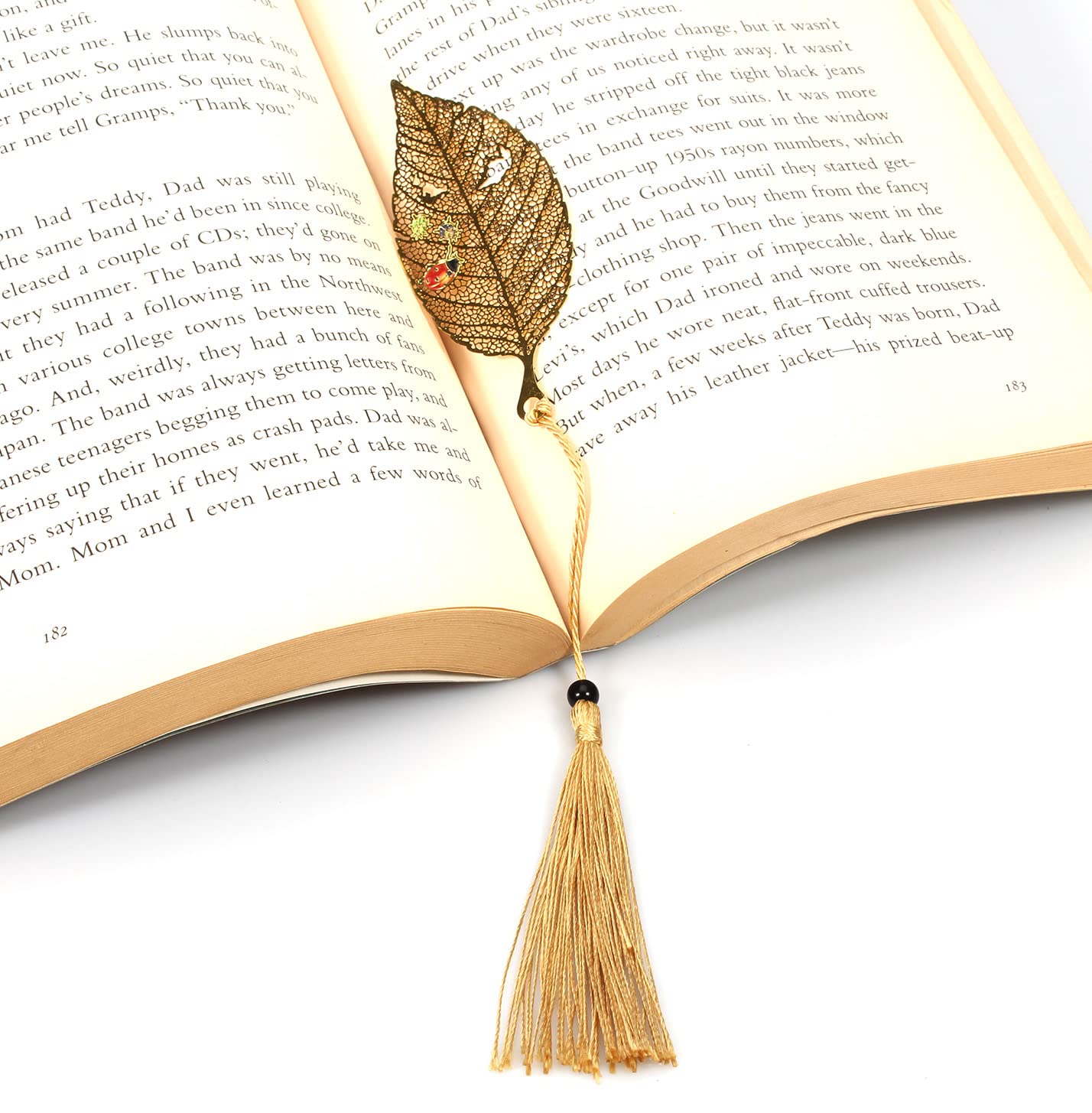 Elegant Metal Leaf Tassel Bookmarks - Perfect Gift for Book Lovers, Students & Readers - Ideal for Books, Journals, and Reading Accessories