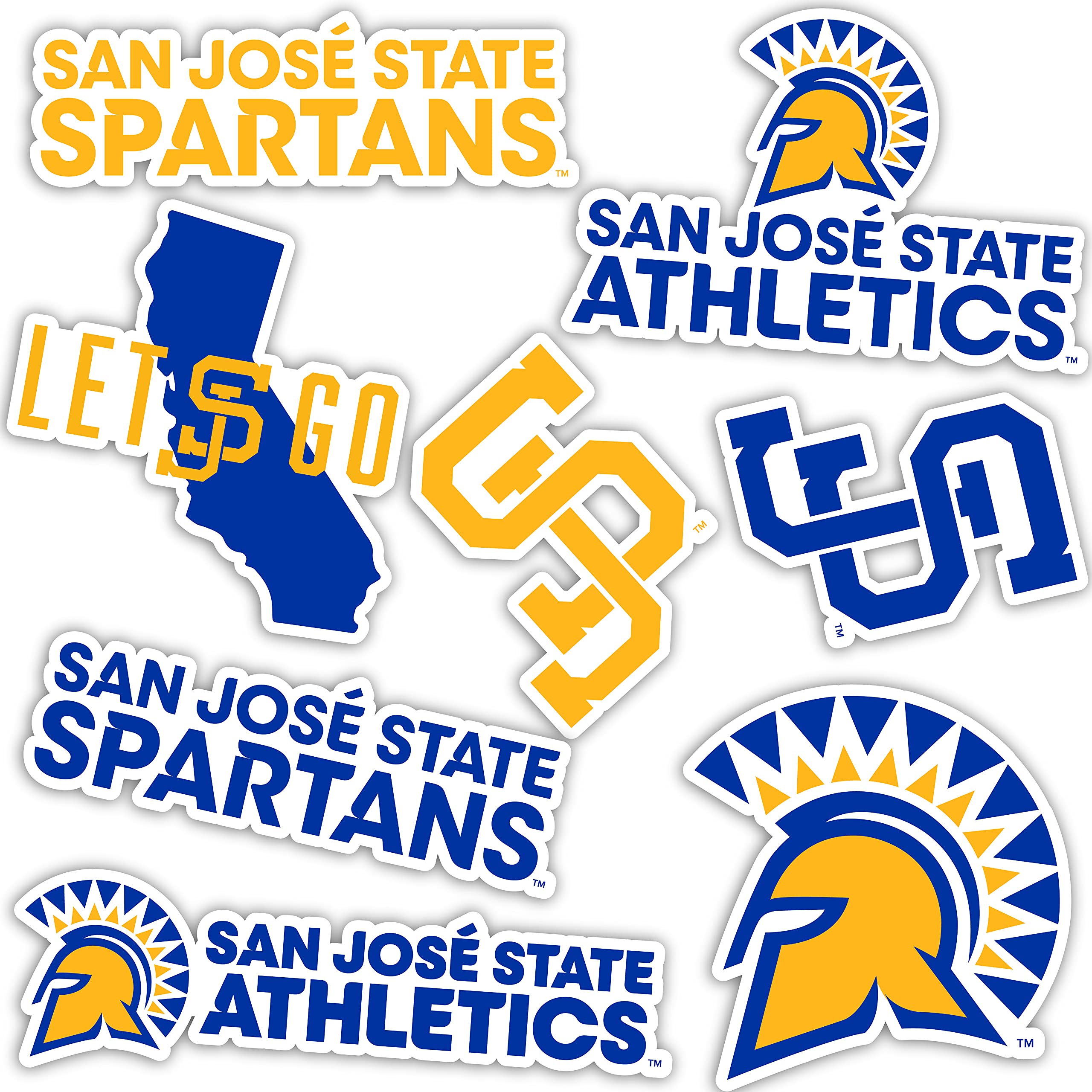 SJSU Spartans Desert Cactus Vinyl Decal Sticker - Waterproof Laptop, Car, Water Bottle, Scrapbook Decor - San Jose State University College Pride (Type 2) - Perfect for Dorm Room, School Spirit, Gifts & Fan Collections