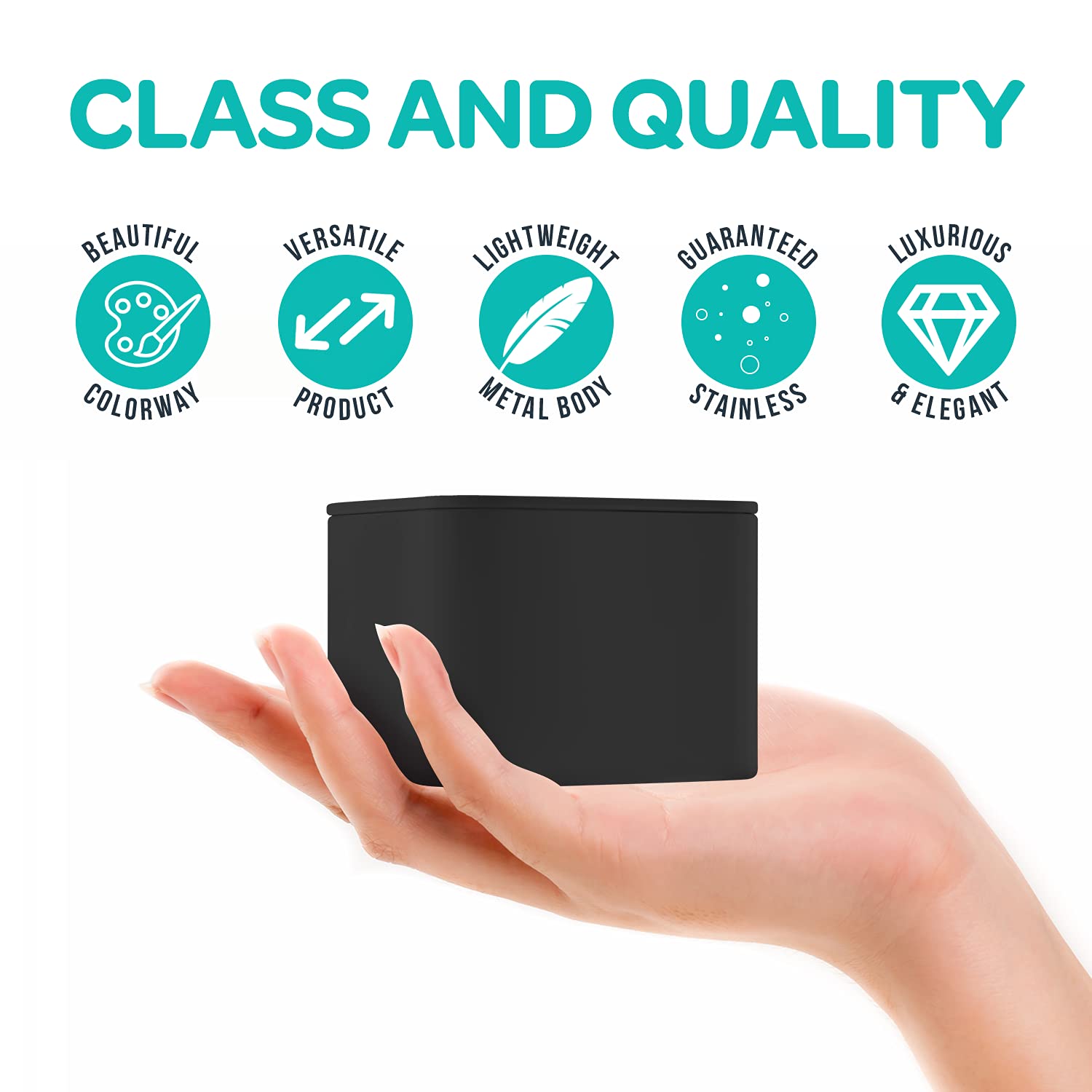 Hearts & Crafts 8 oz Matte Black Square Metal Candle Tins with Lids - Pack of 24 - Heat Resistant, Non-Rusting Empty Candle Jars for DIY Candle Making, Home Decor, Wedding Favors, Gift Packaging & Storage - Perfect for Aromatherapy, Party Decorations & Craft Projects