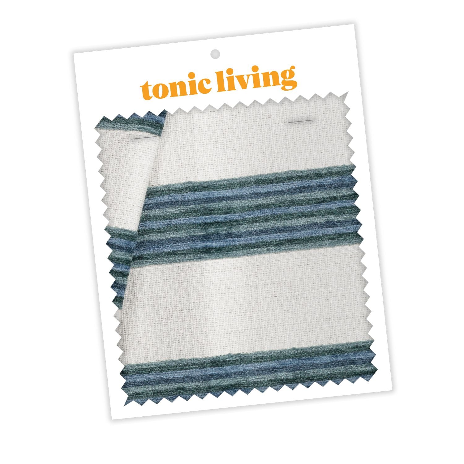 Satori Stripe Seaside Fabric - Premium Cotton Textile for Home Decor, Upholstery & DIY Projects | Buy Swatch Samples Online