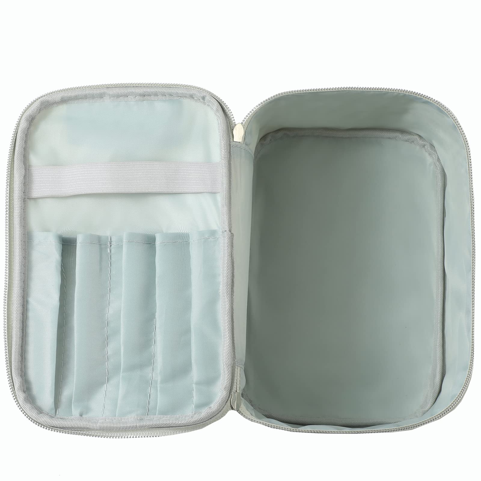 Meiyuuo Small Waterproof Makeup Bag for Women & Girls - Cute White Marble Cosmetic Organizer with Zipper Pouch for Purse Essentials | Perfect for Travel, Gym & Daily Use