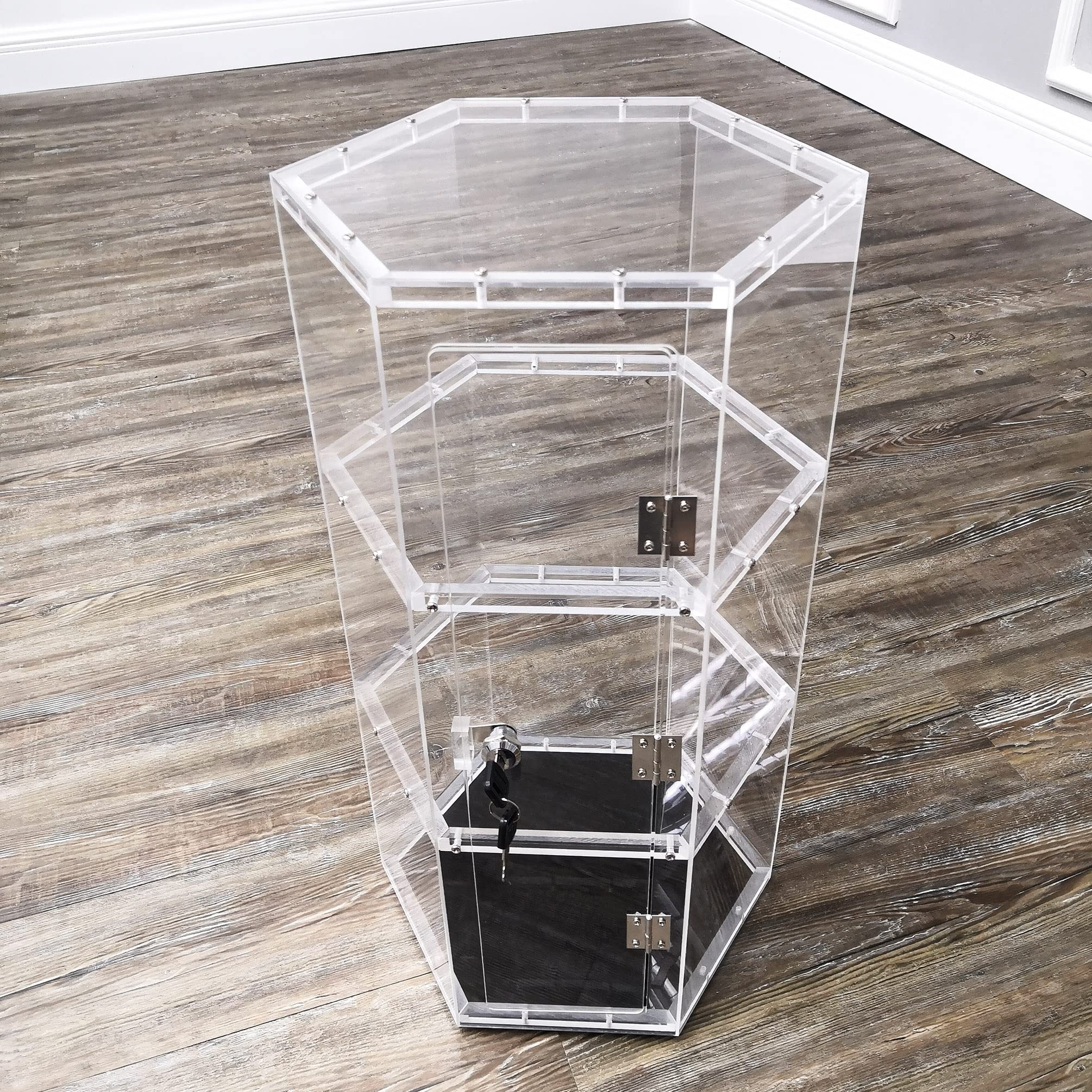 Clear Acrylic Spinning Display Case 12