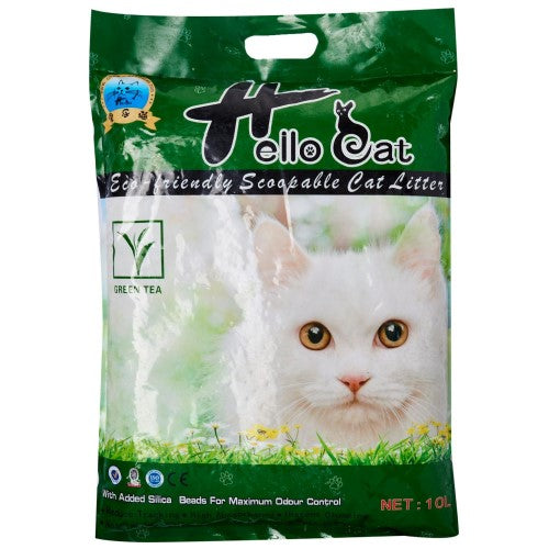 Premium Bentonite Cat Litter with Green Tea - Odor Control & Clumping Cat Sand for Kittens & Adult Cats | Ideal for Multi-Cat Homes & Small Spaces