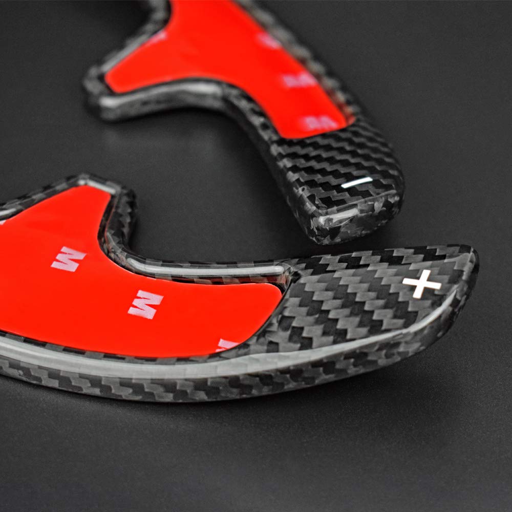 Carbon Fiber Steering Wheel Shift Paddles for Porsche 911 Carrera 991 (2012-2019) & Cayman (2013-2019) - Black Extended Shifter Trim Cover Accessories | Enhance Driving Performance & Racing Experience