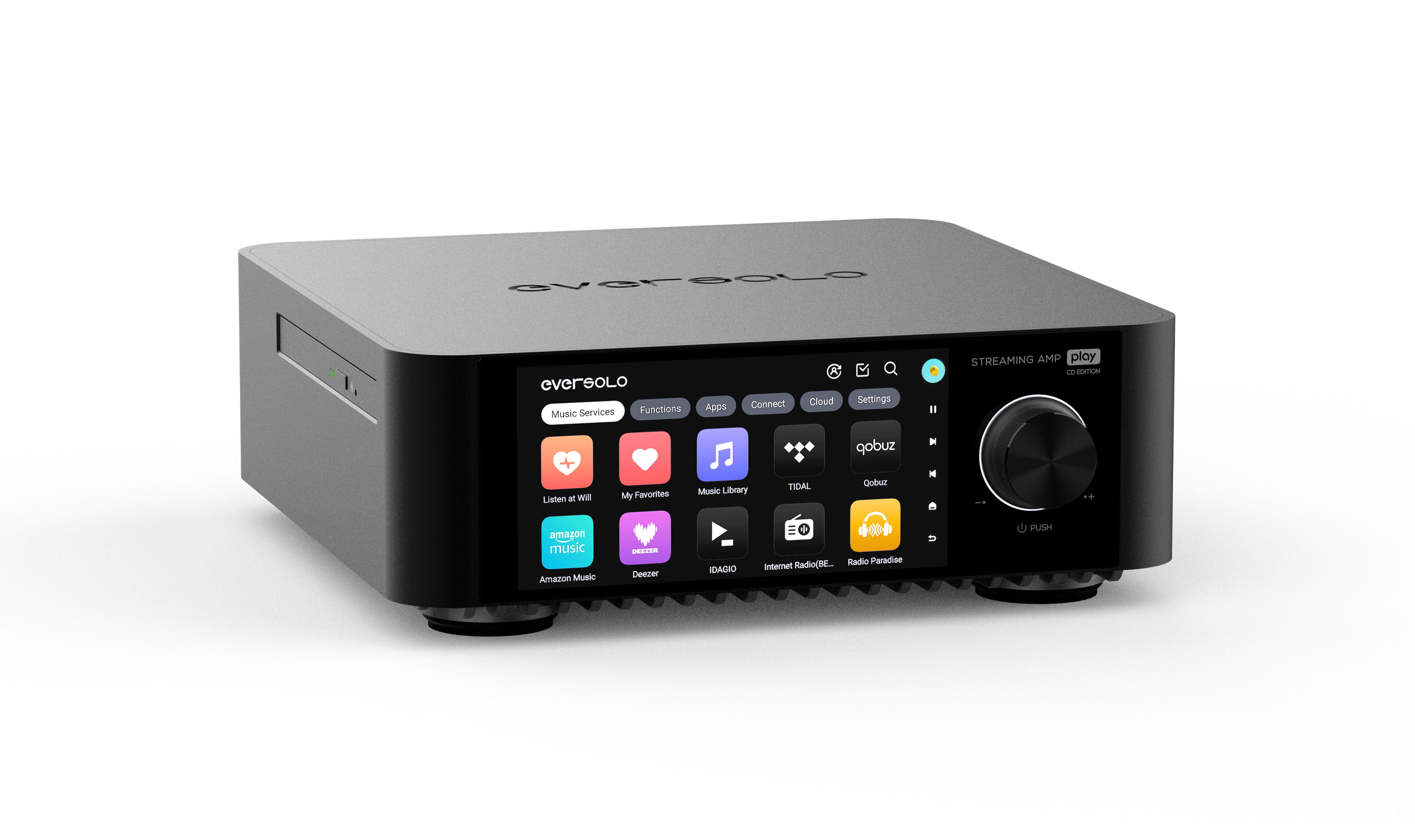 Eversolo Play Streaming Amplifier - High-Fidelity Audio Streaming Device for Home Theater & Music Enthusiasts | Perfect for Living Room, Bedroom & Office Use