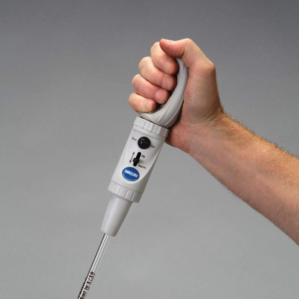 Carolina Manual Pipette Controller - Ergonomic Lab Pipette for Precise Liquid Handling | Ideal for Laboratories, Research, and Scientific Experiments