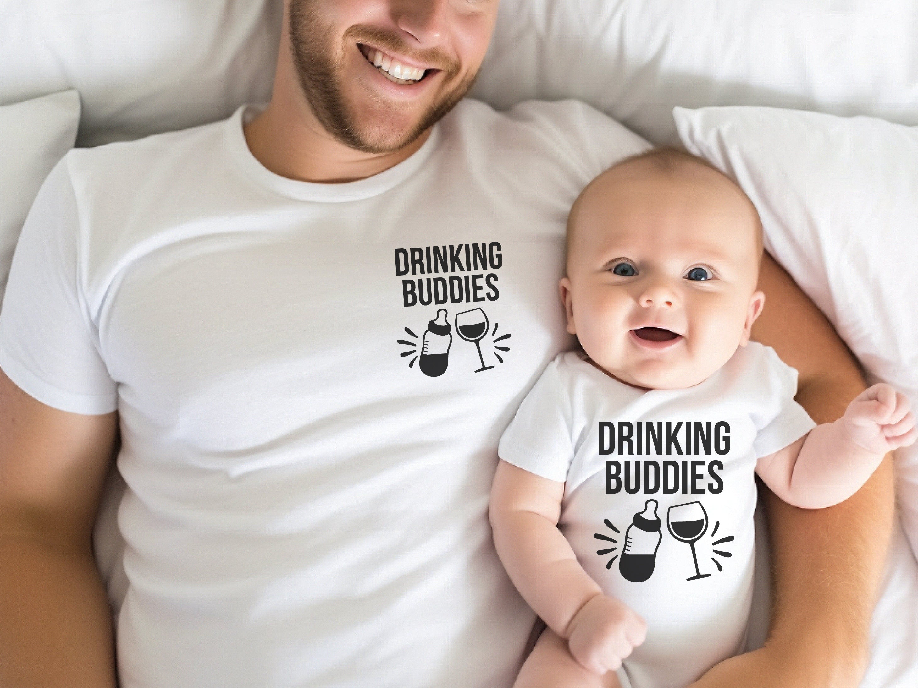 Drinking Buddies Wine Pocket Matching Outfit Set - Couple Wine Lover Gift for Date Night, Parties & Holidays (Multiple Colors Available)