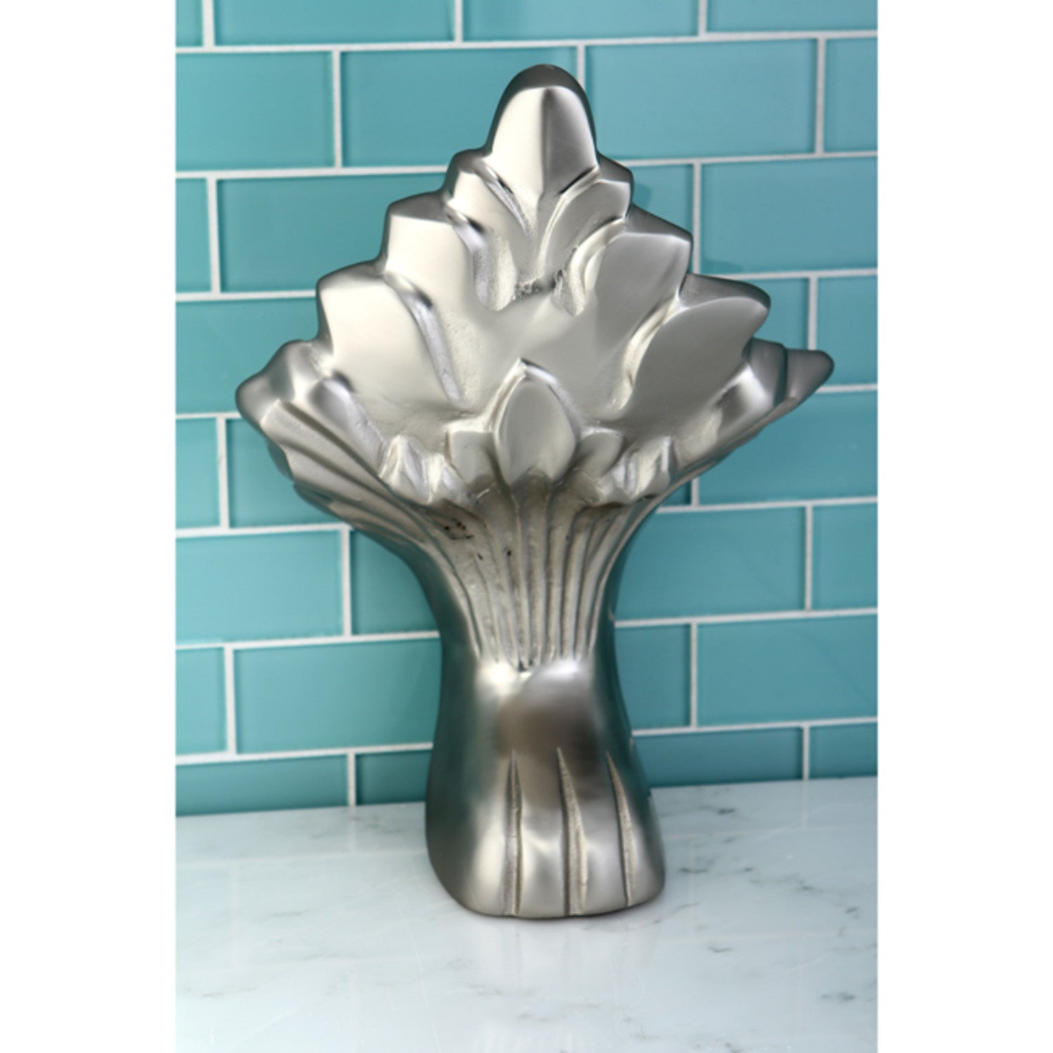 Aqua Eden VCTNC8 4-Piece Lion Paw Cast Iron Tub Feet Set in Brushed Nickel - Vintage Style Bathtub Legs for Clawfoot & Freestanding Tubs - Bathroom Decor Upgrade