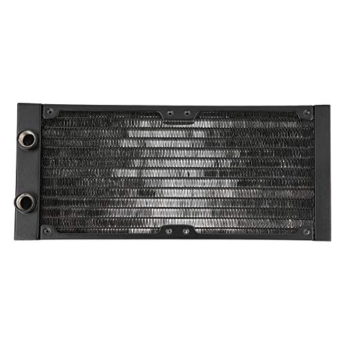 Aluminum PC Heat Exchanger with 12 Tubes & G1/4 Thread - High Performance Water Cooling Radiator for Gaming PC, Beauty Devices & Industrial Equipment (240mm) - Perfect for Overclocking, Cooling Systems & Liquid Cooling Setups