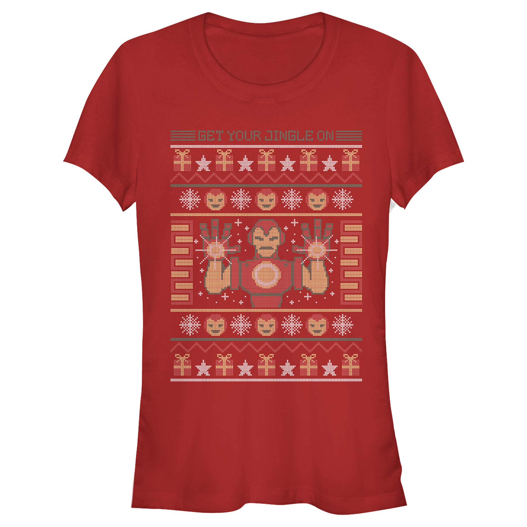 Marvel Iron Man Ugly Christmas T-Shirt for Kids - Fun Holiday Graphic Tee for Boys & Girls - Perfect for Christmas Parties, Gifts & Festive Family Photos