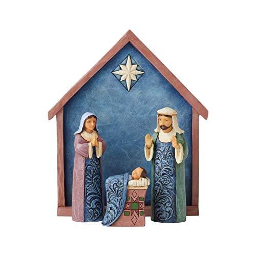 Jim Shore Mini Nativity Set - Hand-Painted Christmas Nativity Scene Figurines - Perfect Holiday Home Decor & Gift for Collectors (Church, Mantel, Tabletop Display)
