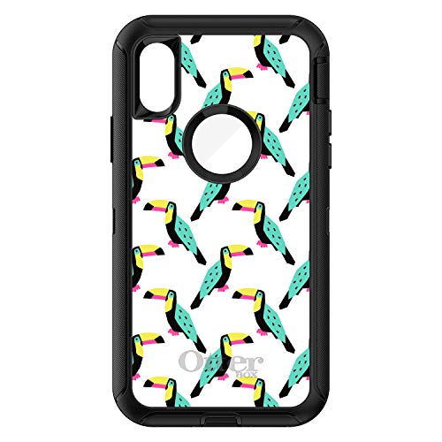 Summer Graphics - Toucan Pattern - Teal On Black Case