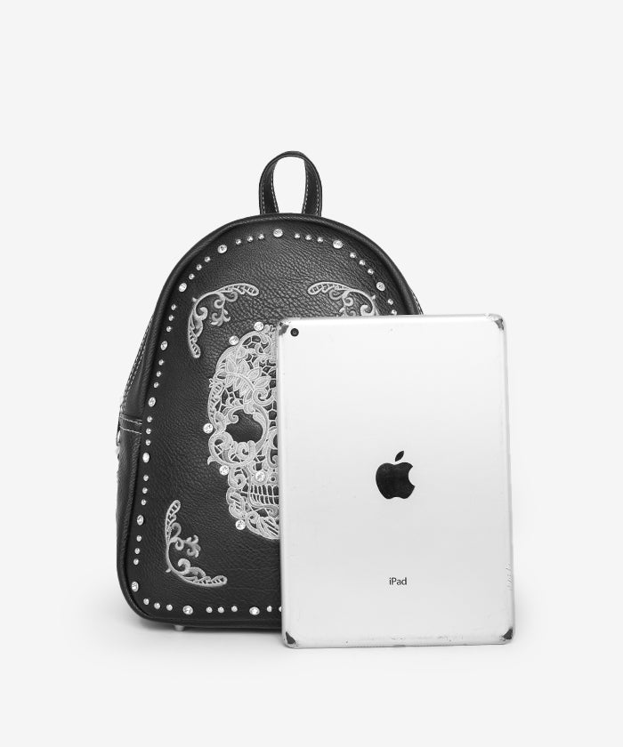 Montana West Sugar Skull Concealed Carry Backpack for Women - Stylish & Functional Anti-Theft Travel Bag for Hiking, College, Work & Everyday Use