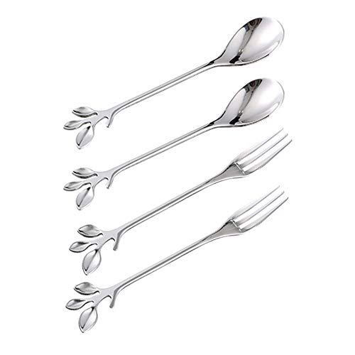 2 Spoons 2 Forks-Silver