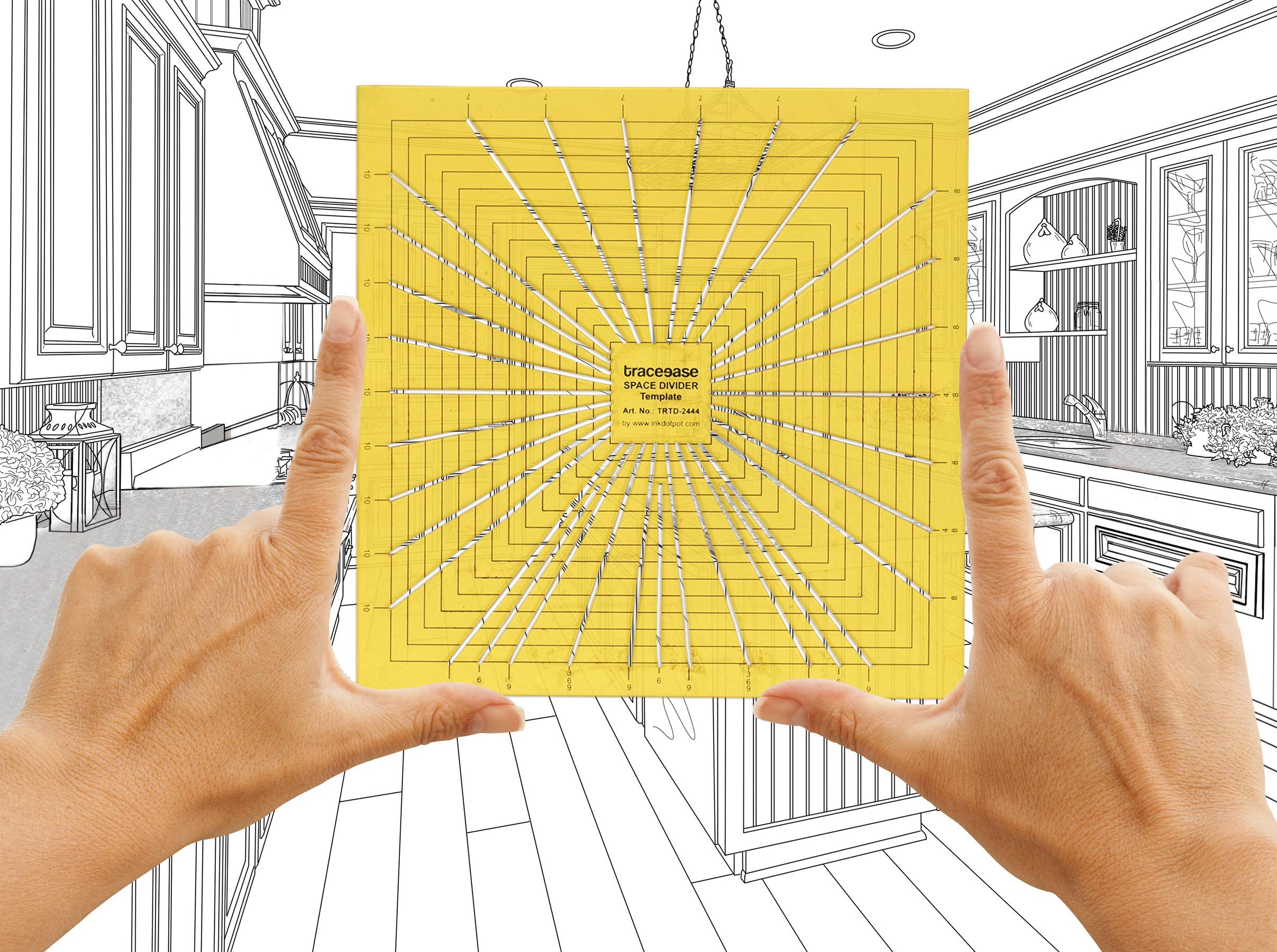TraceEase Space Divider Template - Professional Technical Drawing Stencil Kit for Architects & Engineers | Perfect for Drafting, Blueprint Design & CAD Sketching