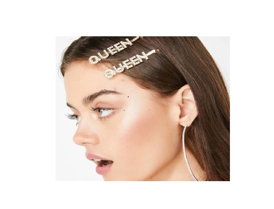 Queen Rhinestone Hair Clip - Personalized Elegant Golden Prom & Wedding Hair Accessories - Perfect for Bridal, Prom, Party & Special Occasions