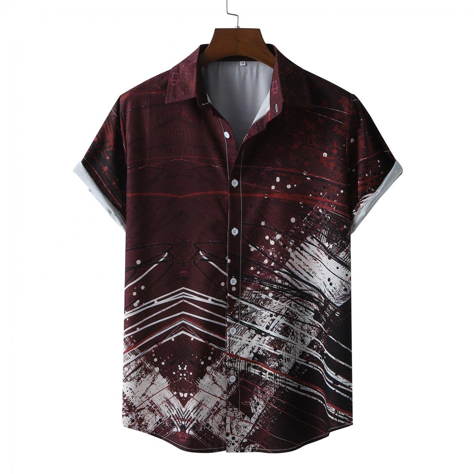 Men's Summer Short Sleeve Button Up Dress Shirts - Floral Beach Shirts for Casual Wear, Office & Vacation