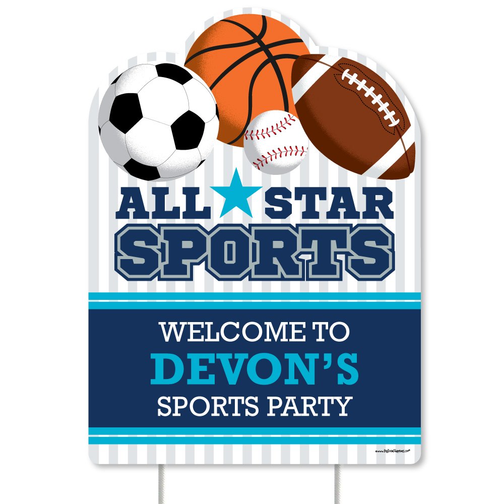 Custom Go Fight Win Sports Party Decorations - Personalized Welcome Yard Sign for Baby Shower, Birthday Party & Outdoor Events - Perfect for Game Day Celebrations & Home Decor