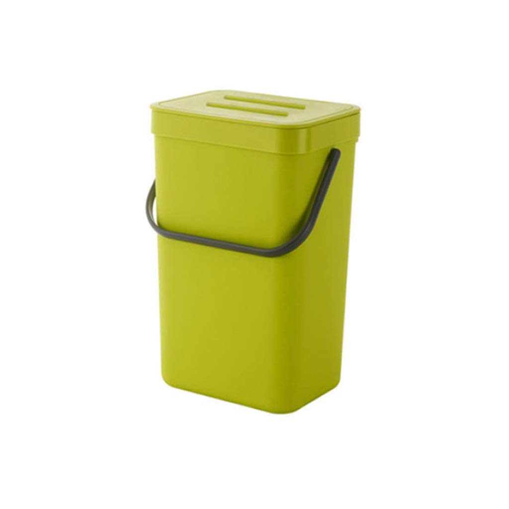 NENYAO Small Trash Can with Lid - Under Sink Kitchen Garbage Bin, Countertop Compost Bin for Food Waste, Hanging Indoor/Outdoor Waste Basket - Perfect for Kitchen, Bedroom, Bathroom & Office Use