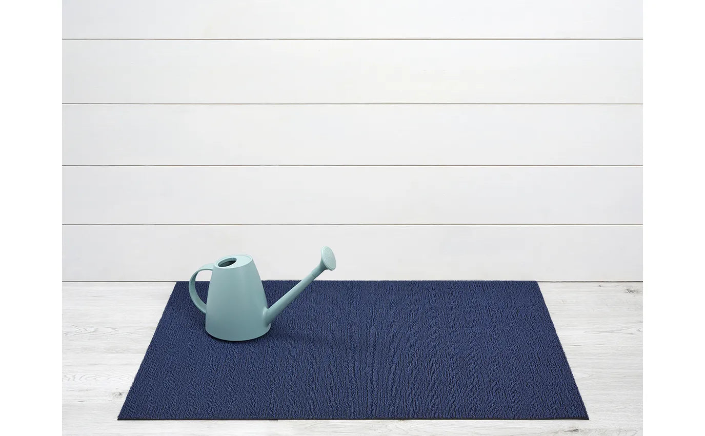 Chilewich Indoor/Outdoor Shag Doormat - Solid Indigo 18x28 - Perfect for Entryway, Patio & High-Traffic Areas