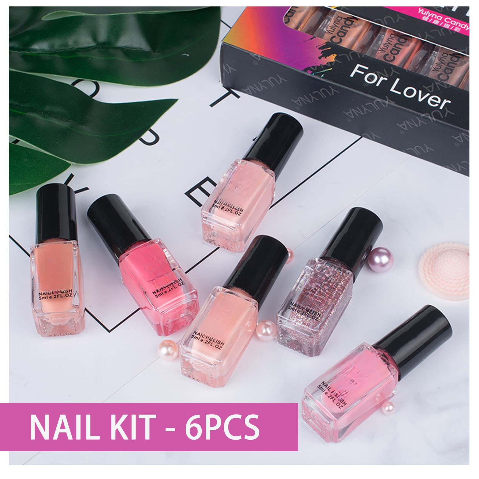 Flesh Color Nail Polish Set - Quick Dry Long Lasting Nail Paint for Home Manicure | No Harden Needed for Nail Art | Perfect for DIY Beauty & Professional Salon Use