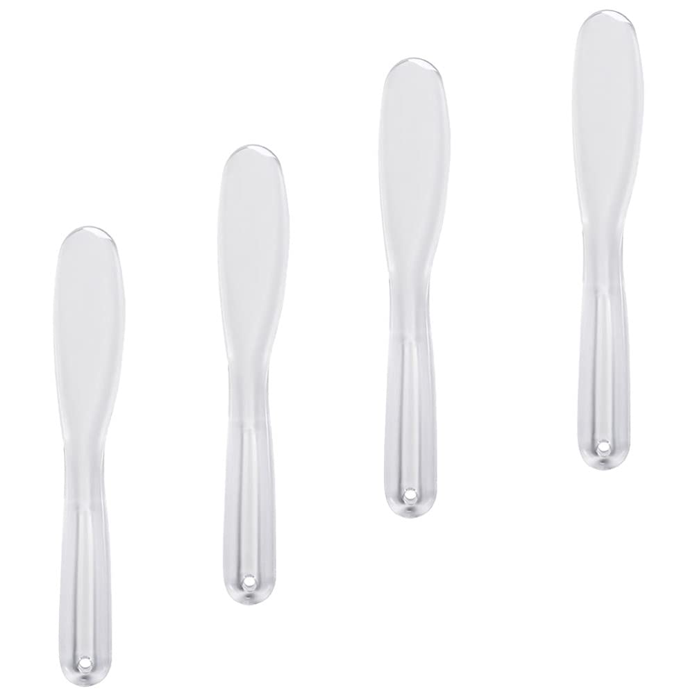 4Pcs Thickened Plastic Makeup Spatula Set - Face Mask Applicator, DIY Cosmetic Tool, Cream Spreader for Skincare & Beauty Routine - Perfect for Facial Masks, Cream Application & At-Home Spa Treatments
