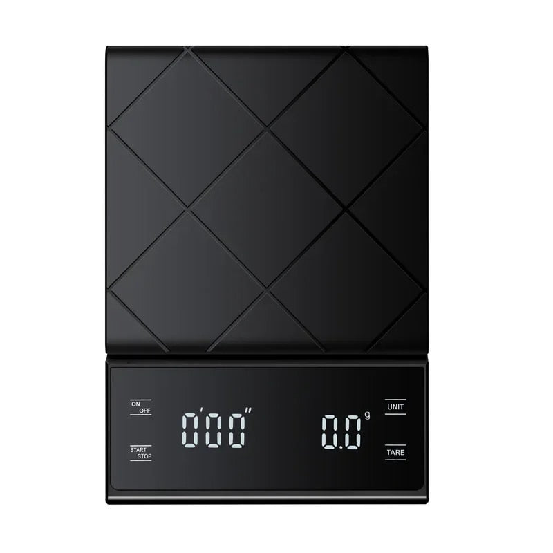 ANYCO Anygleam Digital Coffee Scale 3kg Capacity - Precise Weighing for Coffee Brewing, Baking & Kitchen Use (Black) - Perfect for Baristas, Home Brewers & Cooking Enthusiasts