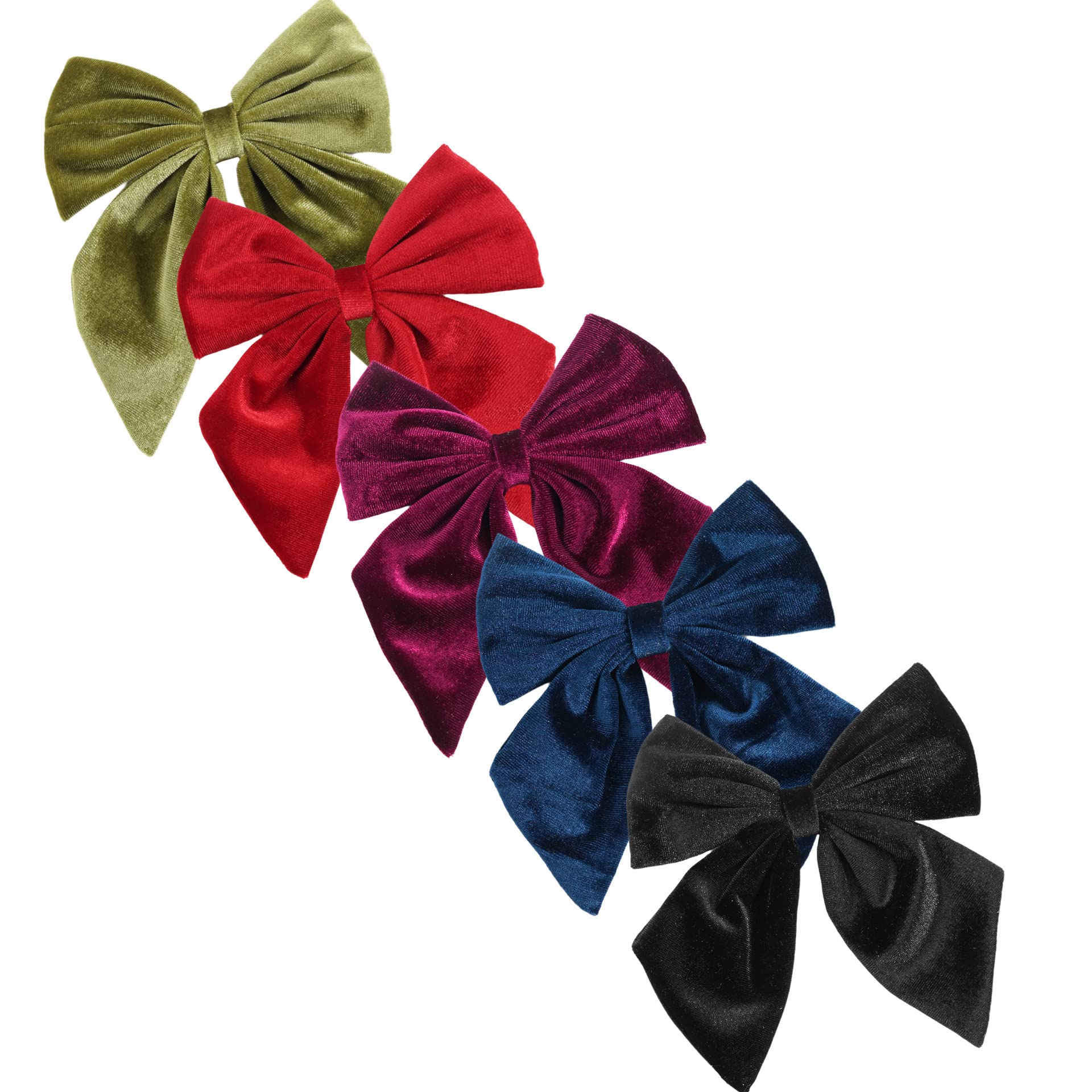 Velvet Hair Bows for Women & Girls - Alligator Clip Hair Accessories for Parties & School