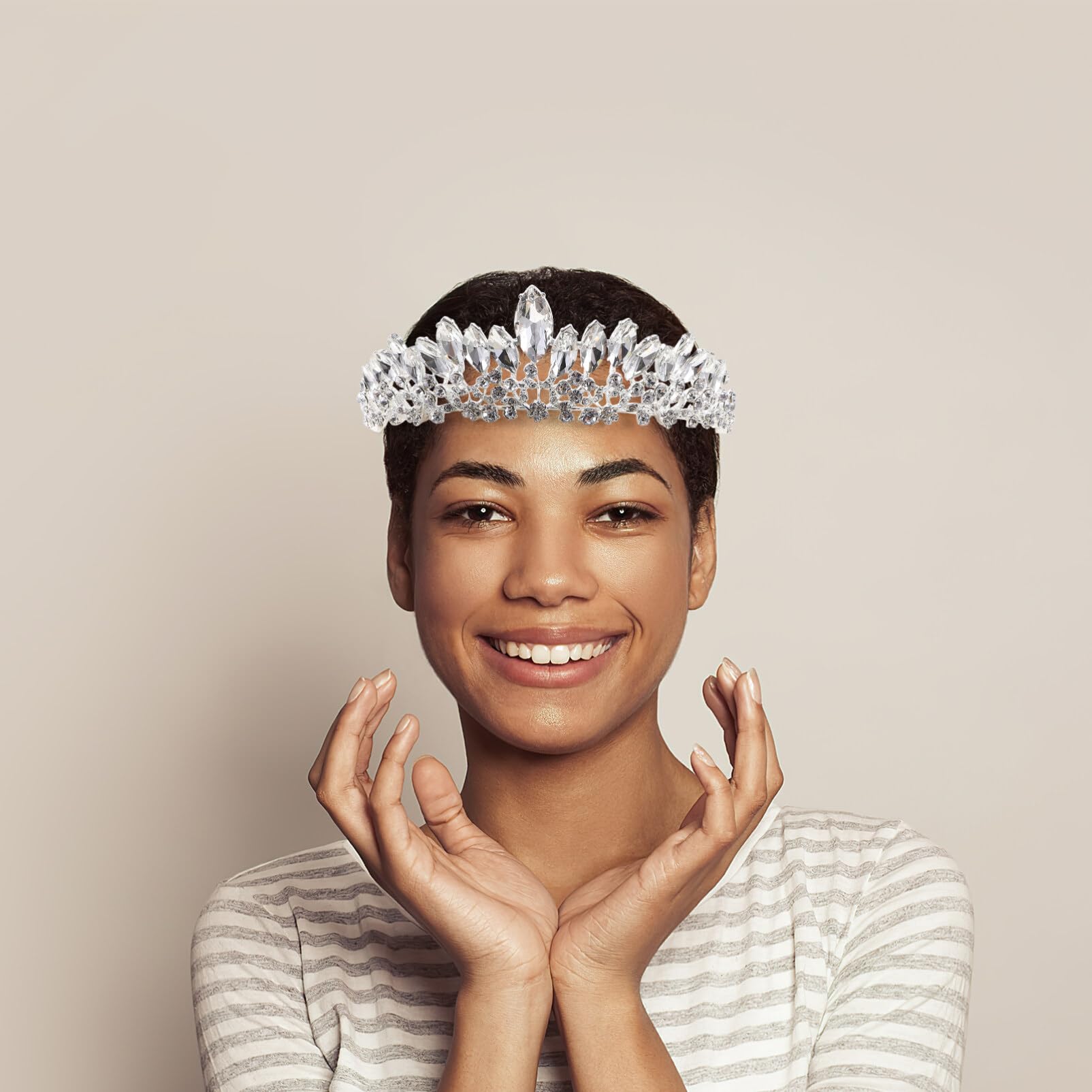 Beavorty Elegant Metal Hair Crown - Wedding Headpiece, Bridal Tiara, Cosplay Accessories & Birthday Hair Jewelry for Women | Perfect for Brides, Parties, and Special Occasions