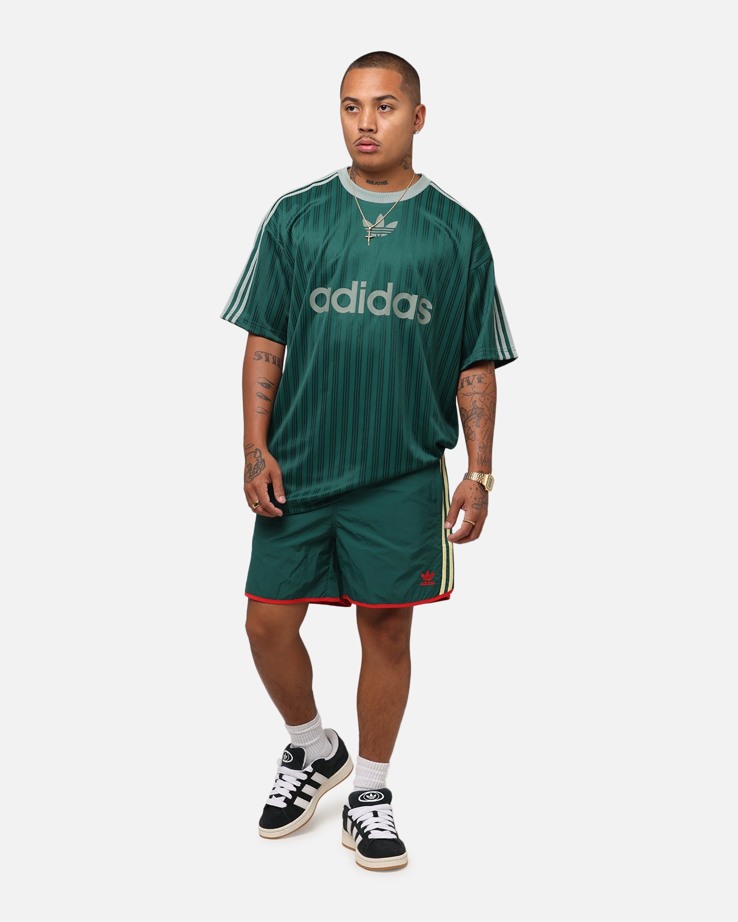 Adidas Adicolor T-Shirt for Men - Classic Green Cotton Tee for Casual Wear, Gym & Street Style