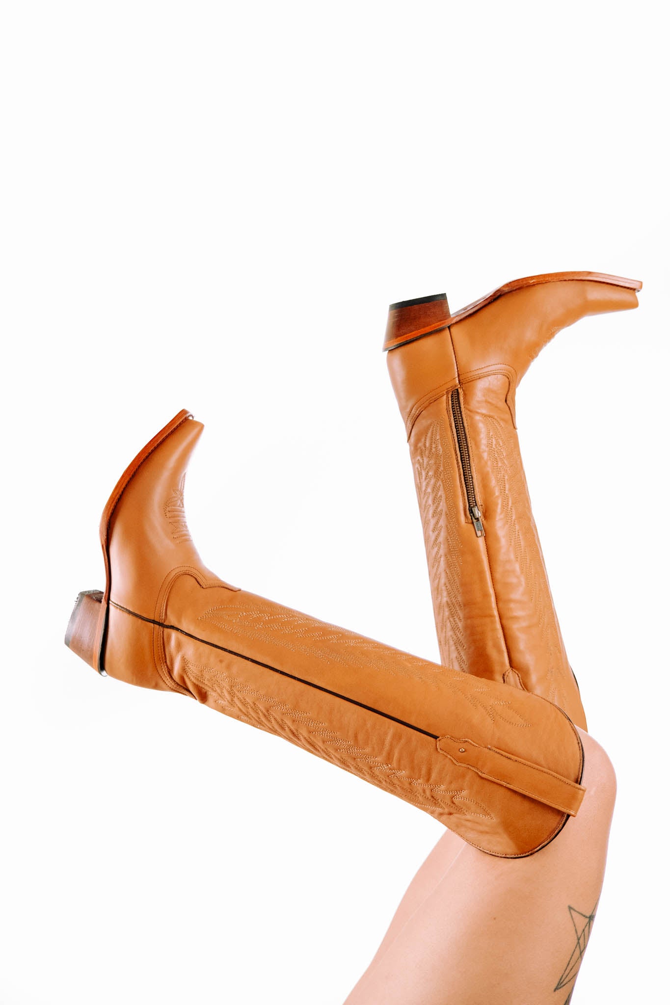 Valentina Tall Neutral Snip Toe Cowgirl Boots for Women - Western Riding & Country Fashion Boots for Everyday Wear